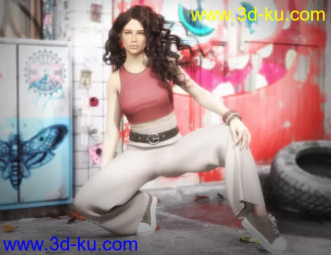 dForce Downtown Attitude for Genesis 8 Female(s)模型的图片4