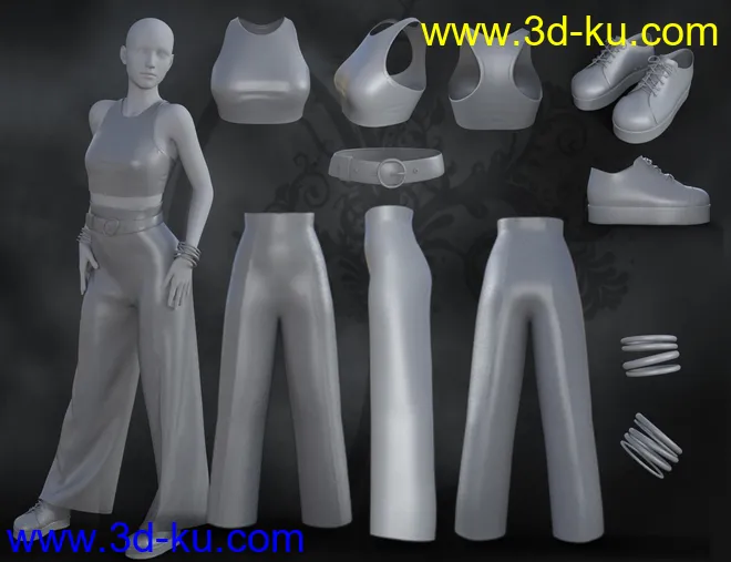 dForce Downtown Attitude for Genesis 8 Female(s)模型的图片7