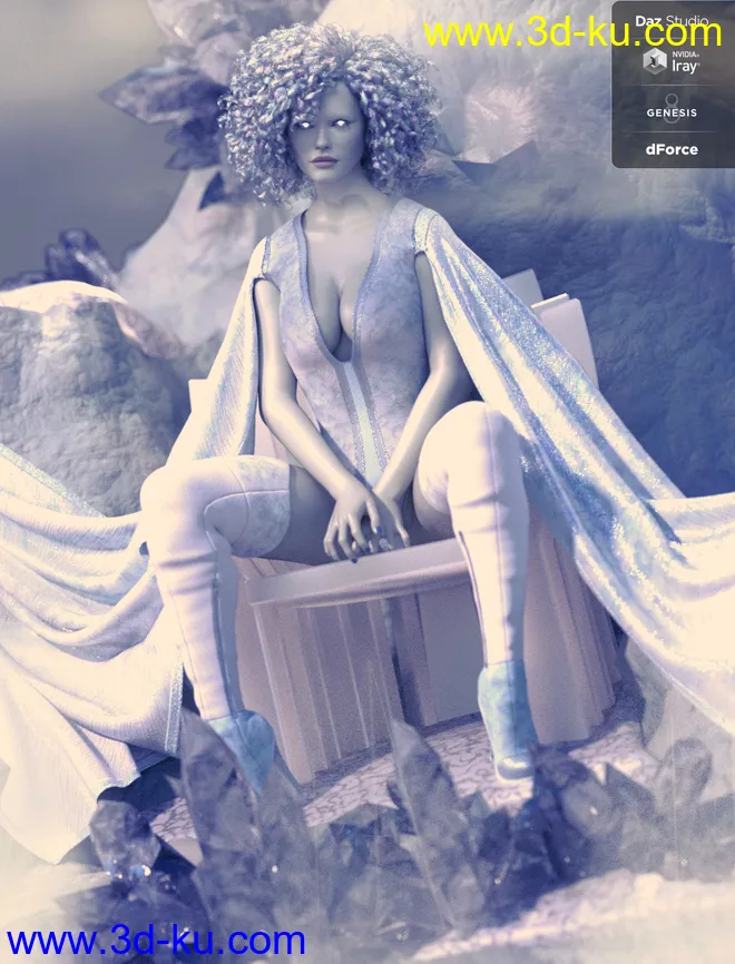 dForce Drama Outfit for Genesis 8 Female(s)模型的图片5