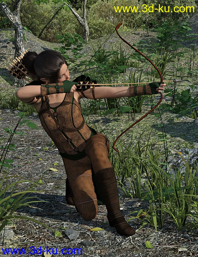 dForce Elf Guardian Outfit for Genesis 8 Female模型的图片1
