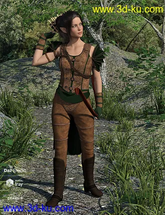 3D打印模型dForce Elf Guardian Outfit for Genesis 8 Female的图片