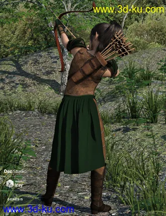 3D打印模型dForce Elf Guardian Outfit for Genesis 8 Female的图片