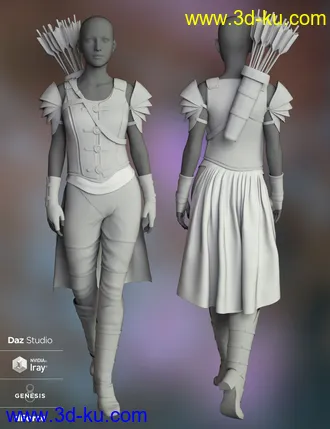 3D打印模型dForce Elf Guardian Outfit for Genesis 8 Female的图片