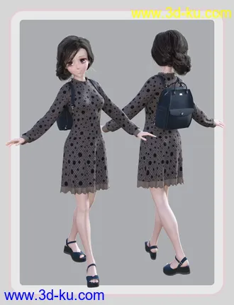 3D打印模型dForce Everyday Girly Outfit for Genesis 8 Female(s)的图片