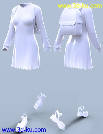 3D打印模型dForce Everyday Girly Outfit for Genesis 8 Female(s)的图片