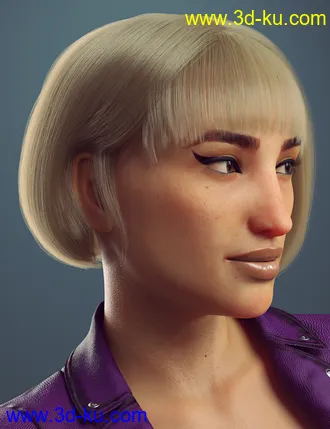 3D打印模型dForce Fashionable Bob for Genesis 8 Female(s)的图片