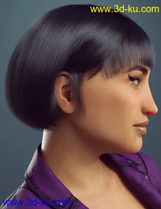 3D打印模型dForce Fashionable Bob for Genesis 8 Female(s)的图片