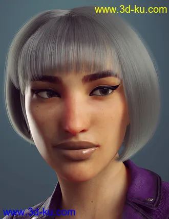 3D打印模型dForce Fashionable Bob for Genesis 8 Female(s)的图片