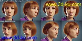 3D打印模型dForce Fashionable Bob for Genesis 8 Female(s)的图片