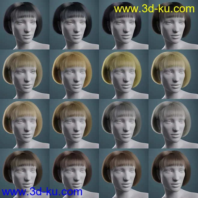 dForce Fashionable Bob for Genesis 8 Female(s)模型的图片10