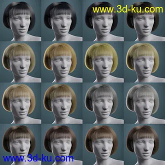 3D打印模型dForce Fashionable Bob for Genesis 8 Female(s)的图片