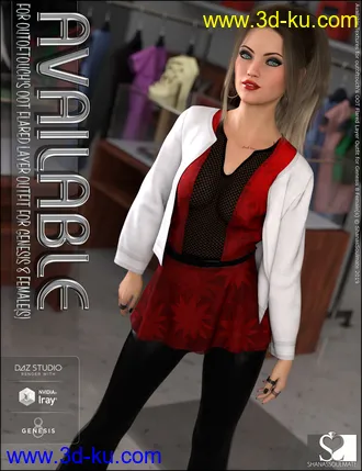 3D打印模型dForce Flared Layer Outfit Available Textures的图片