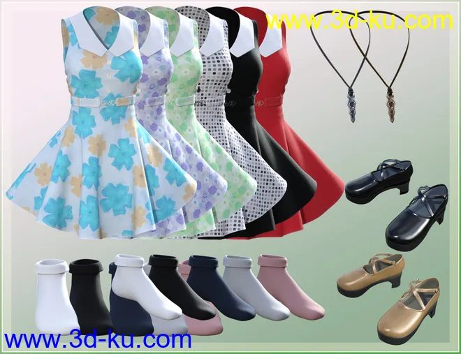 dForce Fresh Summer Outfit for Genesis8 Female(s)模型的图片4