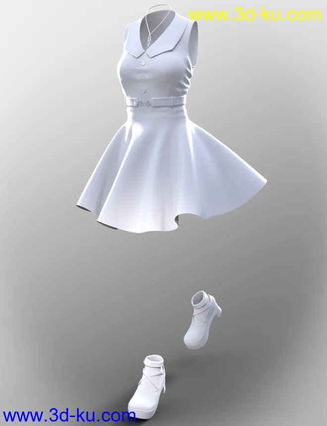 dForce Fresh Summer Outfit for Genesis8 Female(s)模型的图片5