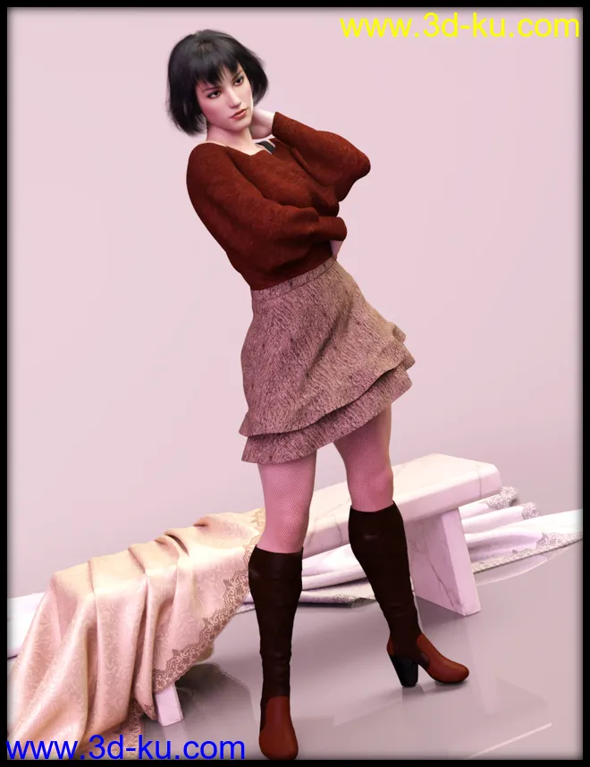 dForce Frost X Fashion Outfit Textures模型的图片6