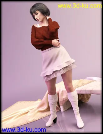 3D打印模型dForce Frost X Fashion Outfit Textures的图片