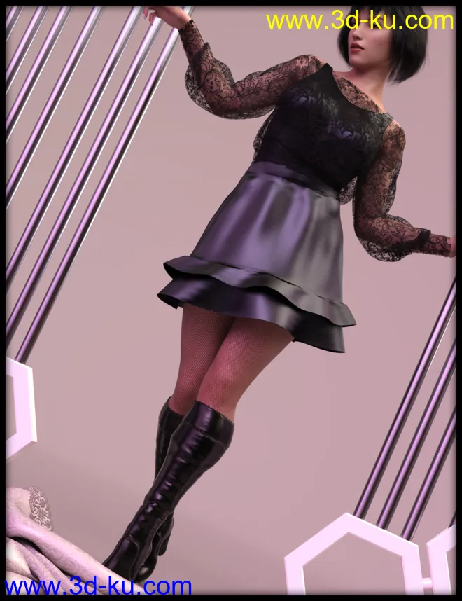 dForce Frost X Fashion Outfit Textures模型的图片8