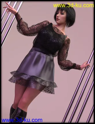 3D打印模型dForce Frost X Fashion Outfit Textures的图片