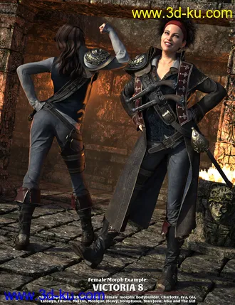 3D打印模型dForce Giuro Vendetta HD for Genesis 8的图片