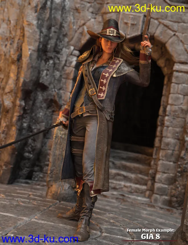 dForce Giuro Vendetta HD for Genesis 8模型的图片7