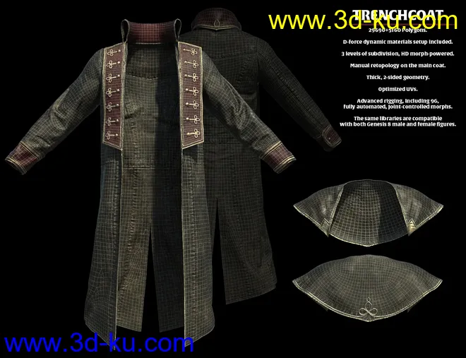 dForce Giuro Vendetta HD for Genesis 8模型的图片9