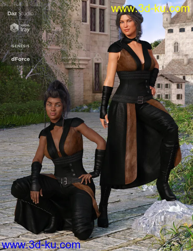 dForce Greenborough Adventure Outfit for Genesis 8 Female(s)模型的图片4
