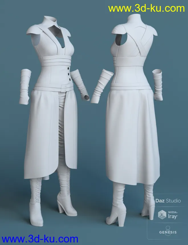 dForce Greenborough Adventure Outfit for Genesis 8 Female(s)模型的图片5