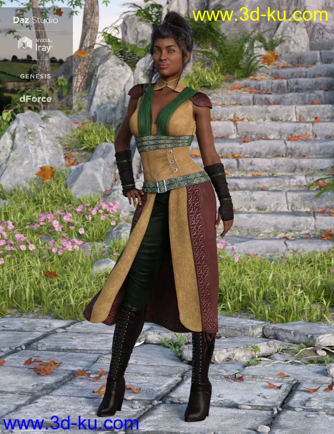 dForce Greenborough Adventure Outfit Textures模型的图片4