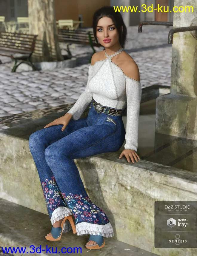 dForce Groovy Outfit for Genesis 8 Female(s)模型的图片5