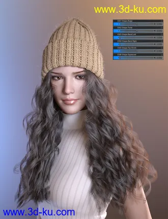 3D打印模型dForce Hair Helper and Knitted Hat的图片
