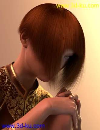 3D打印模型dForce Hair Oso Bob for Genesis 8 Female(s)的图片