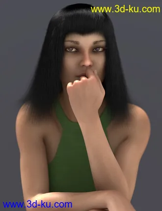 3D打印模型dForce Hair Oso Bob for Genesis 8 Female(s)的图片