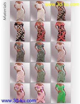 3D打印模型dForce Helen Cocktail Dress Outfit for Genesis 8 Female(s)的图片