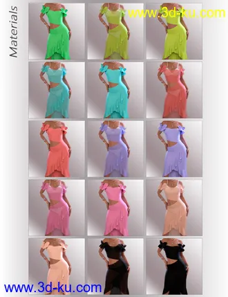 3D打印模型dForce Helen Cocktail Dress Outfit for Genesis 8 Female(s)的图片