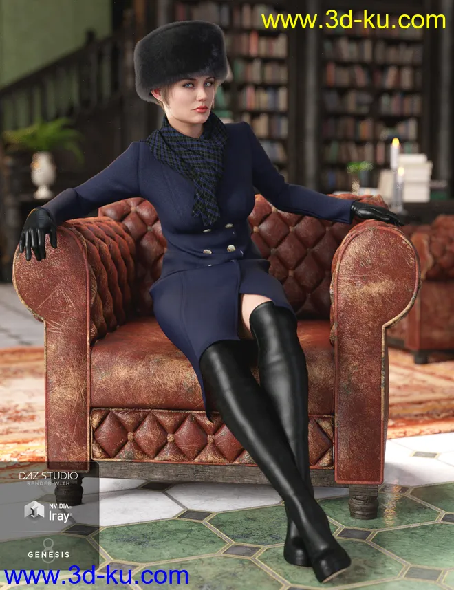 dForce Incognito Outfit Textures模型的图片3
