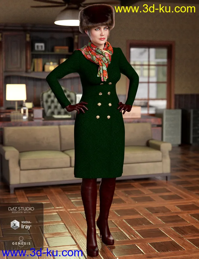 dForce Incognito Outfit Textures模型的图片5