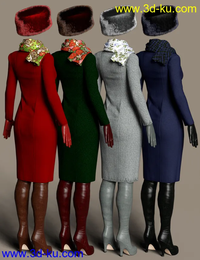 dForce Incognito Outfit Textures模型的图片7