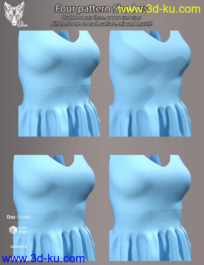 dForce Inocencia Dress Outfit for Genesis 8 Female(s)模型的图片6
