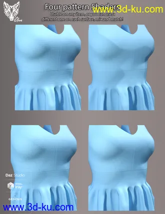 3D打印模型dForce Inocencia Dress Outfit for Genesis 8 Female(s)的图片