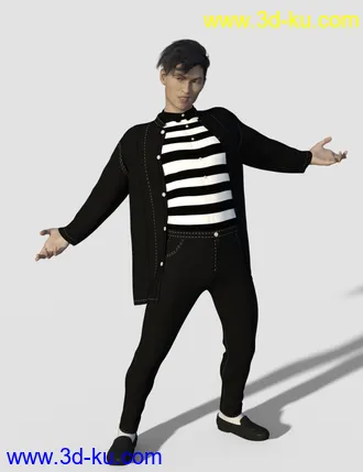 3D打印模型dForce Jailhouse Rock Outfit for Genesis 8 Male的图片