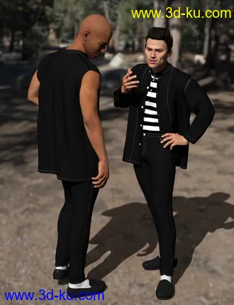 3D打印模型dForce Jailhouse Rock Outfit for Genesis 8 Male的图片
