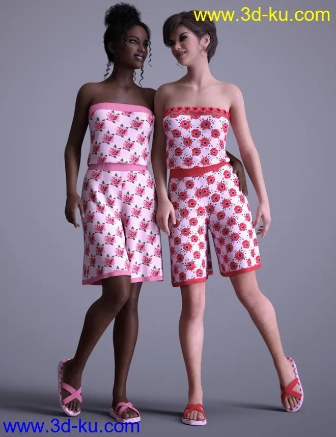 dForce Jolly Romper Outfit for Genesis 8 Female(s)模型的图片7