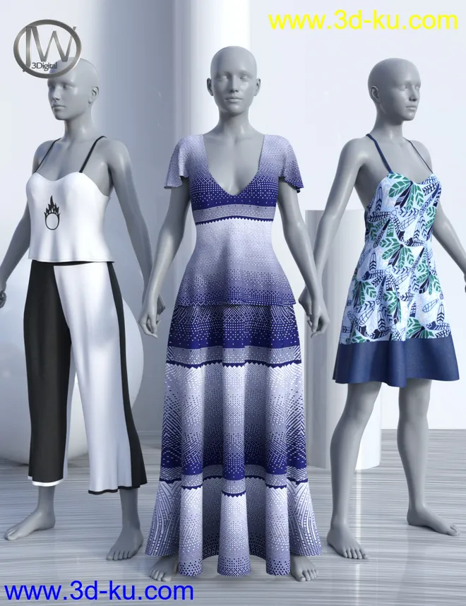 dForce JW Clothes Pack 2 for Genesis 8 Female(s)模型的图片1