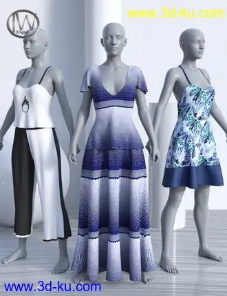 3D打印模型dForce JW Clothes Pack 2 for Genesis 8 Female(s)的图片