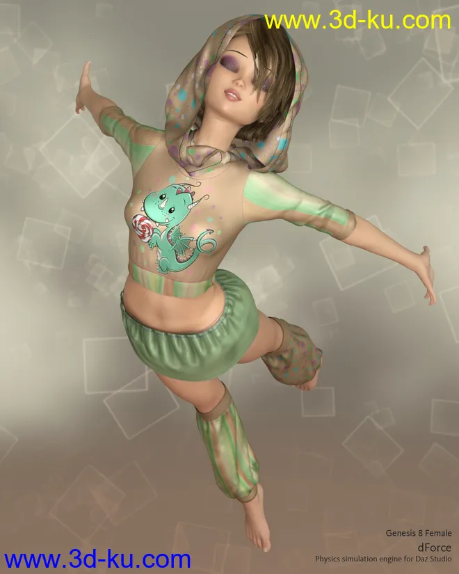 dForce Kazumi for Genesis 8模型的图片1