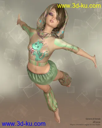 3D打印模型dForce Kazumi for Genesis 8的图片