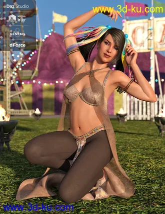 3D打印模型dForce Khamsin Outfit for Genesis 8 Female(s)的图片