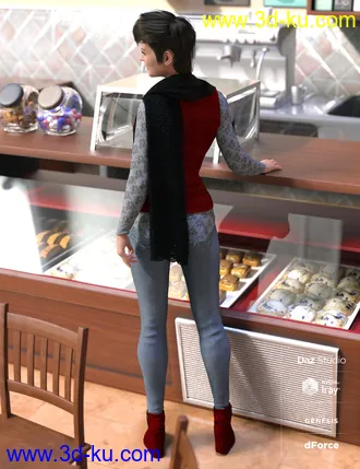 3D打印模型dForce Latte Mornings Outfit for Genesis 8 Female(s)的图片