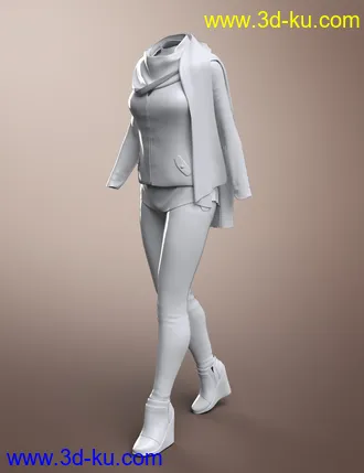 3D打印模型dForce Latte Mornings Outfit for Genesis 8 Female(s)的图片