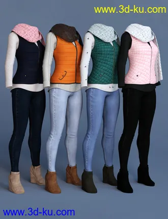 3D打印模型dForce Latte Mornings Outfit Textures的图片